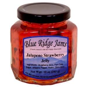 Blue Ridge Jams: Jalapeno Strawberry Jelly, Set of 3 (10 oz Jars 