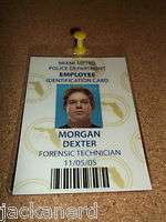 Dexter ID laminate   Dexter Morgan   Miami Metro ID Cards  