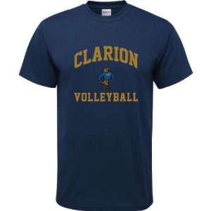  Clarion Golden Eagles Navy Youth Volleyball Arch T Shirt 