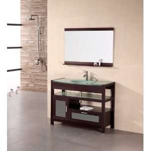 Juniper (single) 43 Inch Solid Oak Bathroom Vanity w Faucet & Mirror