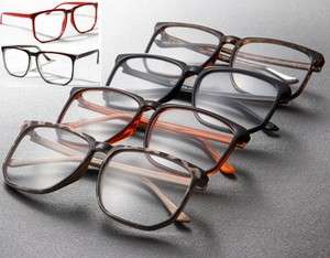   VINTAGE CLEAR LENS RED EYEGLASSES FRAME BIG SIMPLE Glasses NERD#0703