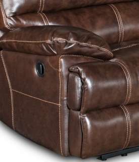 Espresso Leather Recliner Sectional Sofa  