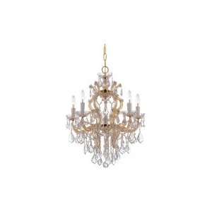   4435 GD CL SAQ Maria Theresa 5 Light Chandelier in Polished Gold 4435