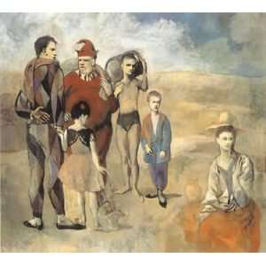  Pablo Picasso: 24W by 22H : Family of Saltimbanques 