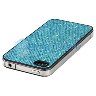 Blue+Pink+Purple Bling Sparkle Hard Case For iPhone 4 G  