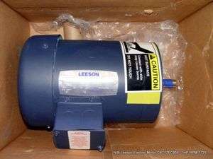 NIB Leeson Electric Motor C6T17FC93E 1HP RPM 1725  