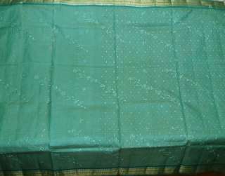 Gorgeous Vintage 100% Pure Real Silk Fabric Sari Saree Shari  