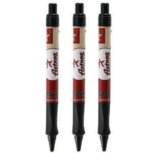  MLB Houston Astros Sof Grip 3 Pack Pen Set Sports 