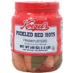 Koegels Pickled Red Hots, frankfurters packed in spiced vinegar, 2.5 