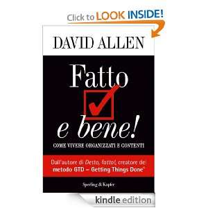 Fatto e bene (Varia. Economia) (Italian Edition) David Allen, R 