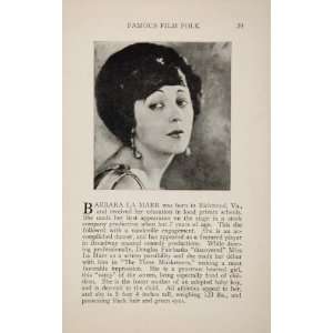  1925 Barbara La Marr Elliott Dexter Silent Film Actor 