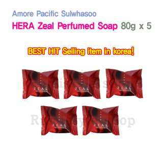 Amore Pacific sulwhasoo HERA Zeal Perfumed Soap 80g x 5  
