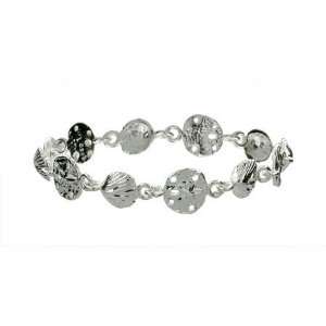   and Sand Dollar Sterling Silver Bracelet: Eves Addiction: Jewelry