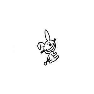 Bunny farting   Removeable Wall Decal   selected color Silver   Want 