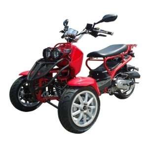  50cc Three Wheel Ruckus Style Trike Scooter Moped: Sports 