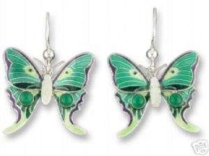 ZARAH Butterfly with Onyx Cloisonne Earrings  