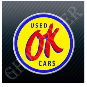  OK Used Cars Dealers Vintage Logo Emblem Sticker Decal 