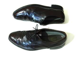 DEXTER Mens Burgundy Leather Wingtip Shoes 10N  