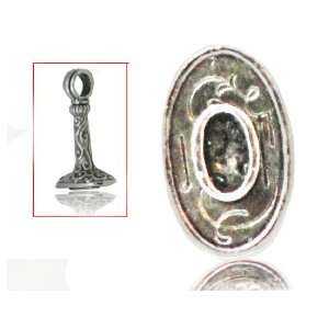  Beaucoup Designs Silver Over Pewter Wax Seal Fob Initial 