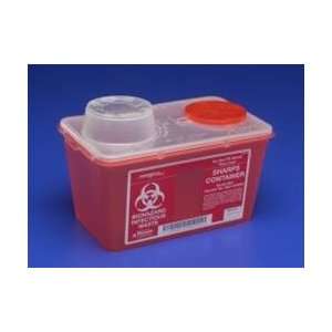 Kendall Multi Purpose Sharps Container; Red with Chimney Top 8 Quart 