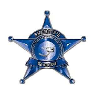 Law Enforcement 5 Point Star Badge Sheriffs Son Decal   3 
