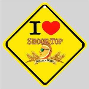 Love Shock Top Belgium Beer Logo Car Window Sign
