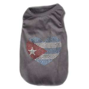  Pet Clothes CUBA FLAG Dog T Shirt   XXS: Pet Supplies