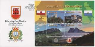 2010 Gibraltar San Marino   Gibilterra   fdc  