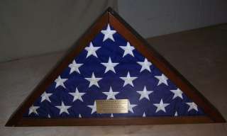 Cased US Navy Retirement US Flag & Certificate IDd to US Navy Chief 