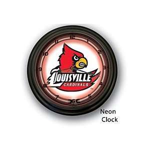 Louisville Cardinals Neon Clock 18