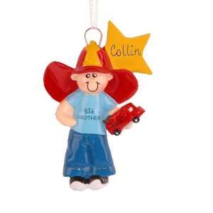  6080 Big Brother with firetruck Personalized Christmas 