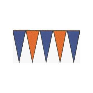  60ft Blue & Orange Day Glo Pennant Streamer: Everything 