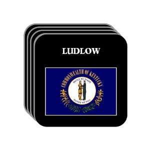 US State Flag   LUDLOW, Kentucky (KY) Set of 4 Mini Mousepad Coasters