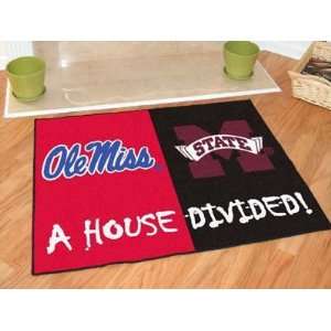     Mississippi State All Star House Divided Rug: Home & Kitchen