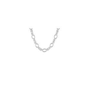   Station Necklace in Sterling Silver 10.0mm ss heart/love charm