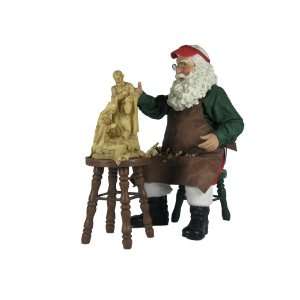  Kurt Adler Woodcarving Santa: Home & Kitchen