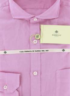 New $425 Borrelli Pink Shirt 17/43  