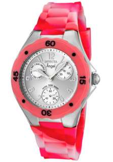 Invicta Watch 1495 Womens Angel Silver Dial Multi Pink Rubber  