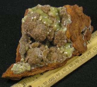 Green Brown Adamite Crystals Mineral Specimen 14cm 350g  