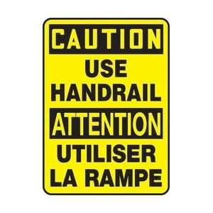   USE HANDRAIL Sign   14 x 10 Adhesive Dura Vinyl