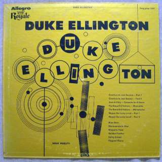Duke Ellington LP Allegro Royale 1591 1952 VG+/str VG  