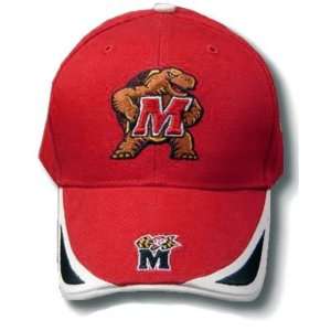  NCAA OFFICIAL MARYLAND TERRAPINS TERPS CAP HAT RED ADJ 