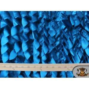  Taffeta Black Dark Turquoise Leaves Fabrics / 58 60 Wide 