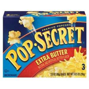 Pop Secret Extra Butter Popcorn 3 pk Grocery & Gourmet Food