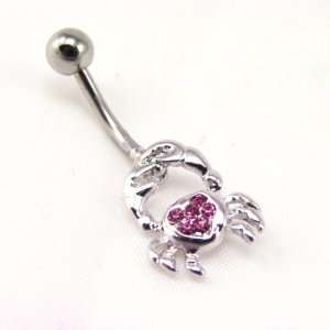 Body piercing Cancer pink.