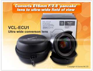 Sony VCL ECU1 Ultra wide conversion lens NEX 16mm #E159  