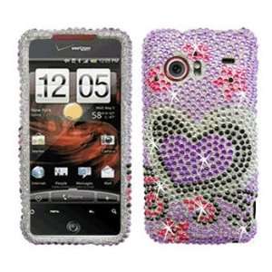 HTC Incredible Full Diamond Purple Love Case Cover 