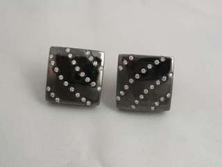   salavetti diamond earrings 18 karat blackened gold 0 67 ctw of