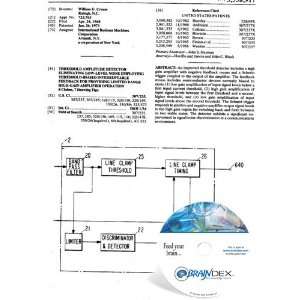   for THRESHOLD AMPLITUDE DETECTOR ELIMINATING LOW LEVEL NOISE EMPLOYING