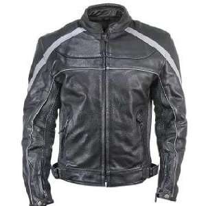  Xelement XS 611 Armored Mens Leather Jacket Sz M Sports 
